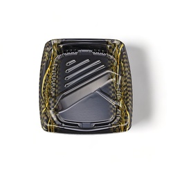 【廃番商品】シーピー化成 弁当容器 TNほうび7-1 いち紐黒 本体