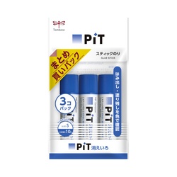 スティックのり消えいろピットＳ　１パック（３本入）