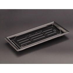 リスパック 刺身容器 ふれあいL 25-12B 黒 本体