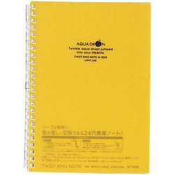 ツイストノート　Ａ５　３０枚２４穴　黄　５冊