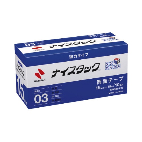 ナイスタック強力ＢＢ　幅１５ｍｍ　１０巻×１０