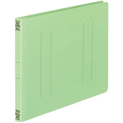 フラットファイルＶ樹脂とじ具　Ｂ５横　緑　１０冊
