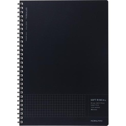 ソフトリングノートＢｉｚ方眼罫　４０枚　Ｂ５黒×５