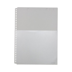 ハーフポケット厚口　Ａ４縦　３０穴　黒　５０枚