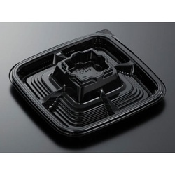 中央化学 オードブル容器 HS デリデコ K24-5 黒-BK 本体