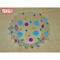 セイコー おかずカップ ラミケースOPP 5A 水玉柄(青) 500枚