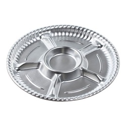 エフピコ オードブル容器 ティアラプラッター丸30 本体 銀