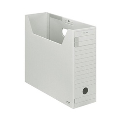 ファイルボックス　Ｆタイプフタ付　Ａ４横　灰