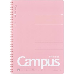 キャンパスソフトリングＢ５　ピンク×５