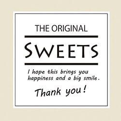 【廃番商品】ギフトシール Ｓｗｅｅｔｓ スクエアホワイト ９０片