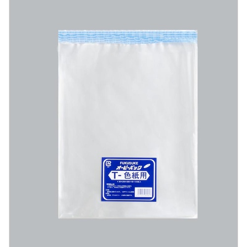 テープ有 OPP袋 オーピーパックC T-色紙用 100枚入 福助工業