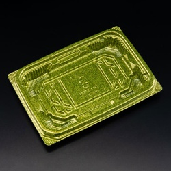 リスパック 刺身容器 バイオ 流派 平17-12B ステラグリーン 本体