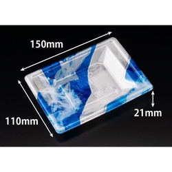 リスパック 寿司容器 万角15-11B きりり青 本体