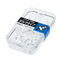 プラスチック画鋲　ダルマタイプ　１５本　透明