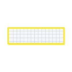 マグネット見出し　カード寸法１９×７５ｍｍ黄