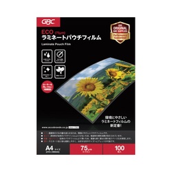 パウチフィルム　７５μ　Ａ４　１００枚入