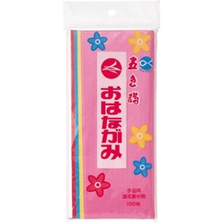 お花紙５色セット（桃　黄　水　赤　白）　１００枚入