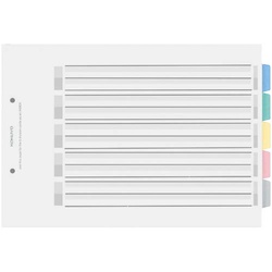 カラー仕切カードＰＰ　Ａ４横　５山　５組