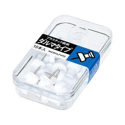 プラスチック画鋲　ダルマタイプ　１５本　白Ｘ５