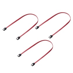 ＳＡＴＡ３．０ケーブル　４５ｃｍ　３本　レッド