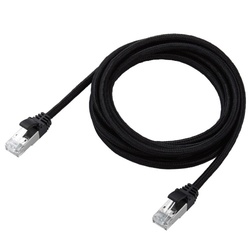 ＬＡＮケーブル　ＣＡＴ８　２ｍ　メッシュ　ブラック