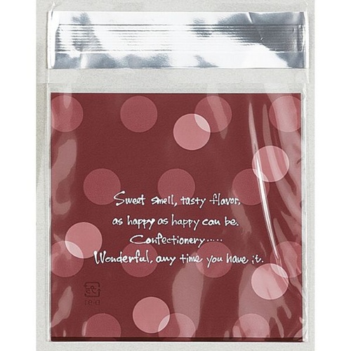 製菓袋 D91-B ドットブラウン 中 福重