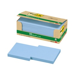 ポストイット　再生紙ノート　７５×７５　青１０冊