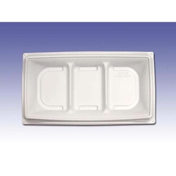 惣菜容器 D’sカフェP24-13S-3 ホワイト デンカポリマー