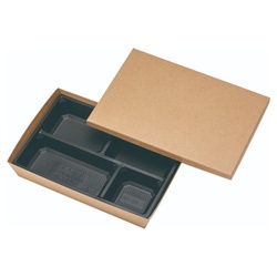 弁当容器 HSH-80-55 テーパー型貼箱 (未晒) アヅミ産業