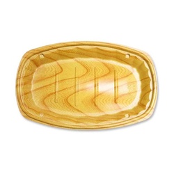 軽食容器 Dランチ30-19(Z)本体 けやきW デンカポリマー