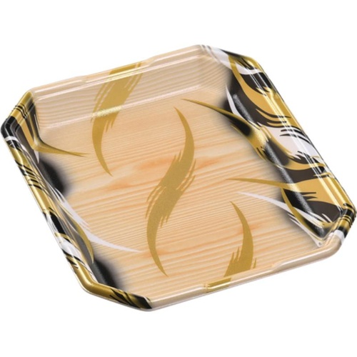 発泡トレー しゃぶしゃぶ長2.5人浅LS 風紋木目黒 エフピコ