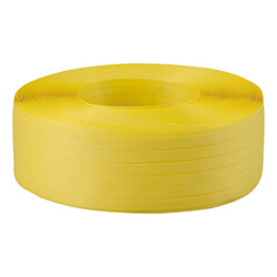 PPバンド15.5mm×1000m　黄　【ＴＲＵＳＣＯ 手締用ＰＰバンド １５．５ｍｍＸ１０００ｍ巻 黄】