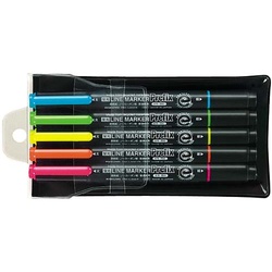 蛍光マーカープリフィクスツイン　５色セット