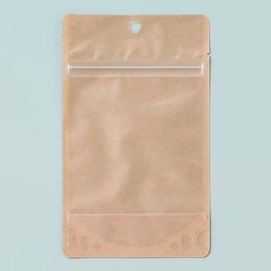 チャック付き袋 CH-1 片面クラフト袋チャック付 茶 ベリーパック