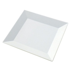 ニシキ 寿司容器 角皿(25)白磁 本体