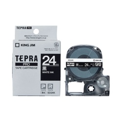 テプラＰＲＯテープ　ラベル　幅２４ｍｍ　黒　白字