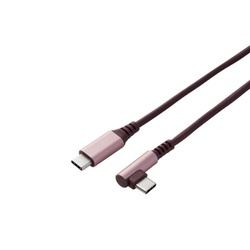 ＵＳＢ−Ｃケーブル　ＰＤ　Ｌ字　２ｍ　ピンク