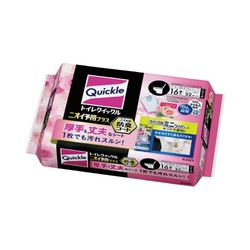 トイレクイックルニオイ予防ローズ　詰替１６枚×１２
