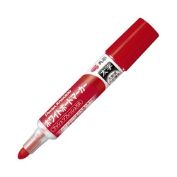 ホワイトボードマーカー　ノックル　太字丸芯　赤
