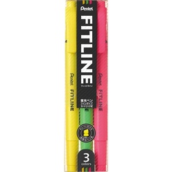 蛍光マーカーフィットラインツイン　３色セット×５