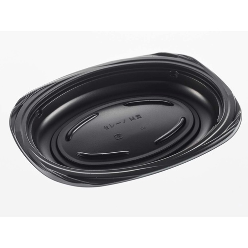 【廃番商品】軽食容器 セレーノ M深(エネピスS1)黒 デンカポリマー