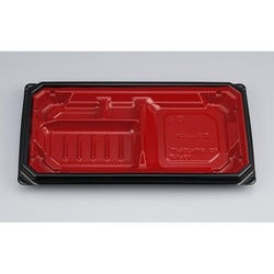 シーピー化成 弁当容器 BFNアルバ13-1平 本漆RB 本体