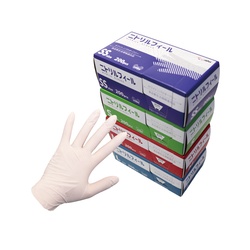 ニトリル手袋 ニトリルフィールPF白 S 旭創業