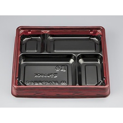 シーピー化成 弁当容器 BFハカマ集膳6-2 ローズW 本体 発泡