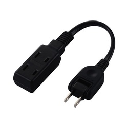 モバイルタップ　３個口　０．１ｍ　黒