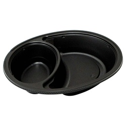 カレー容器 Dジャーニー 24-20本体黒 デンカポリマー