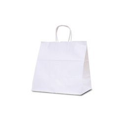 紙手提袋 1798 自動紐手提袋 T-7W 白無地 ベルベ