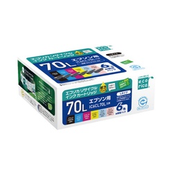 リサイクル　ＩＣ６ＣＬ７０Ｌ対応　６色パック