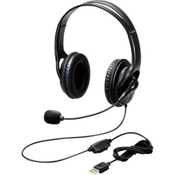 ＵＳＢヘッドセット　両耳　大型　ＨＳ−１０３ＵＢＫ