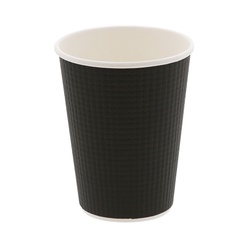 HEIKO 紙コップ エンボスカップ 12オンス 口径90mm ブラック 50個/袋